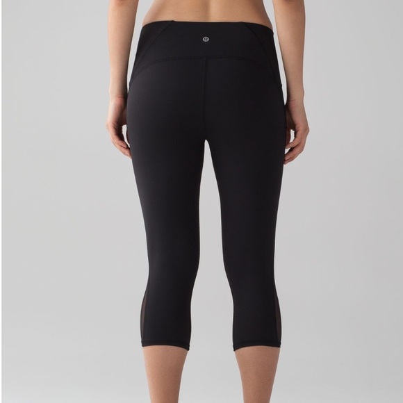 Lululemon Train Times High Rise Crop (17") Leggings Black size 4 - Picture 4 of 16
